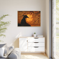 Serene Silhouette of Contemplation | Asian-Inspired Artwork