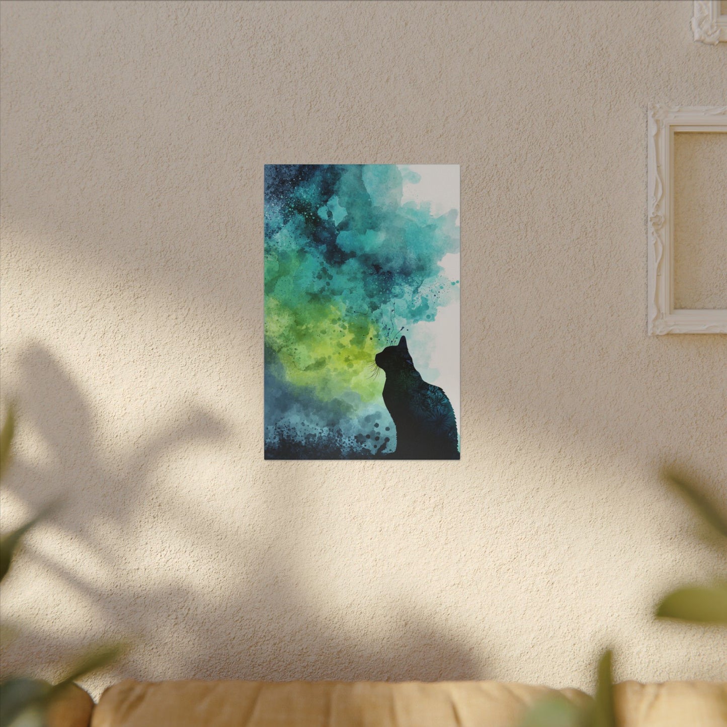 Dreamy Cat Watercolor Art Print - Serene Home Decor