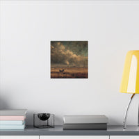Cattle in Industrial Landscape | Vintage Style Art Print