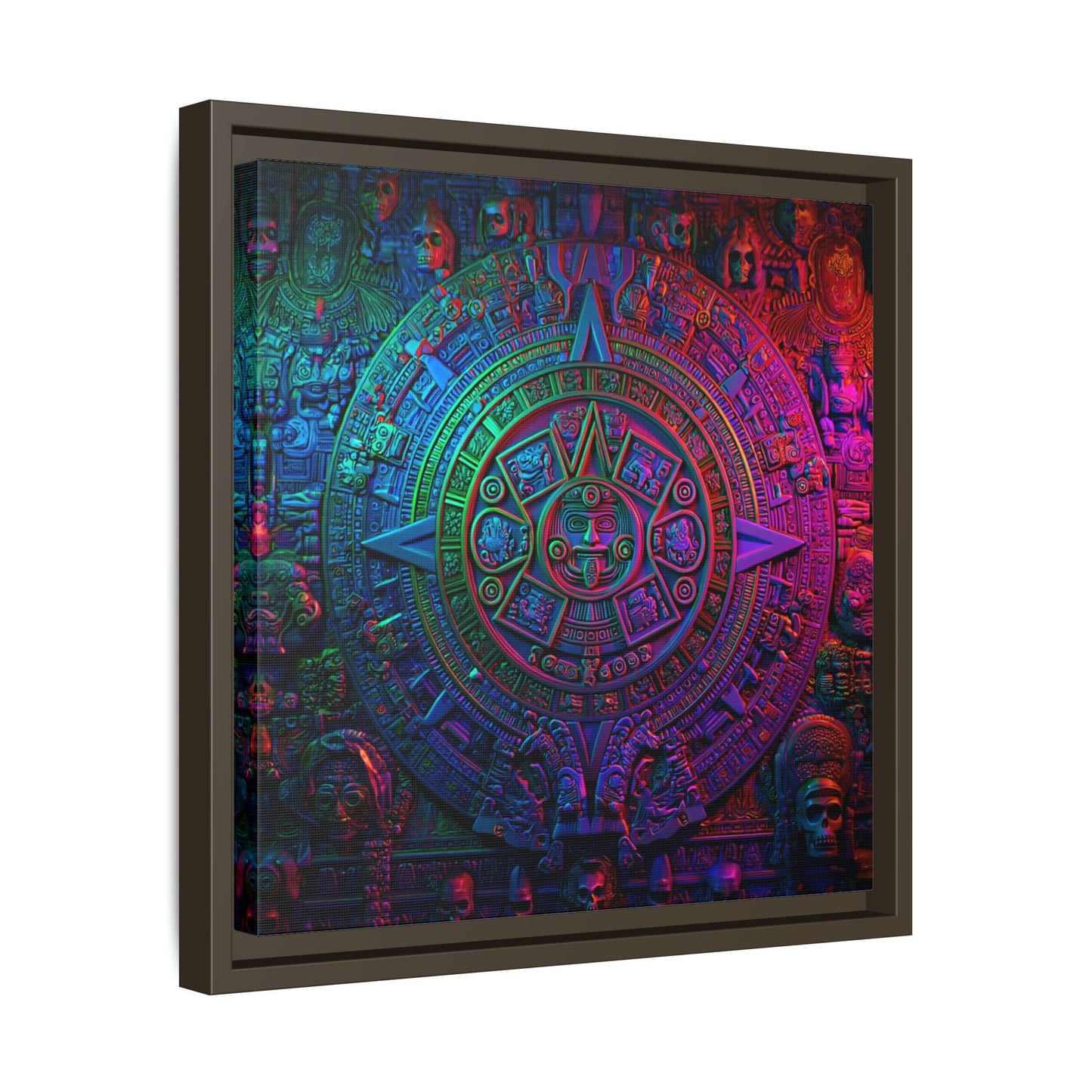 Aztec Mandala Wall Art - Colorful Cultural Decor