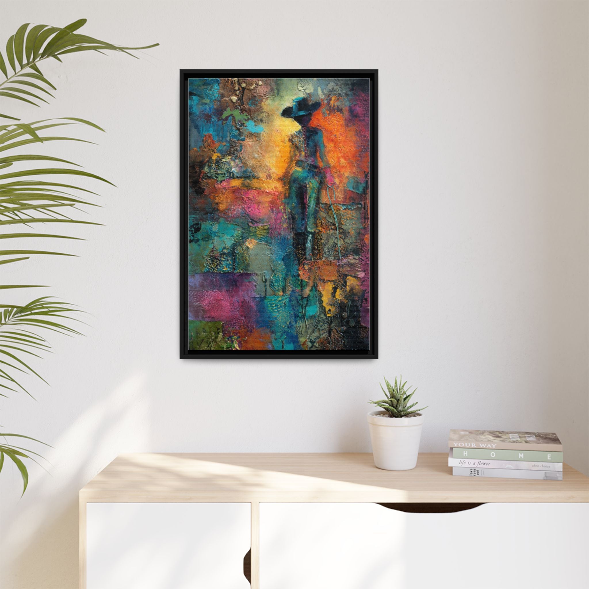 Abstract Cowgirl Art | Colorful Canvas Artwork