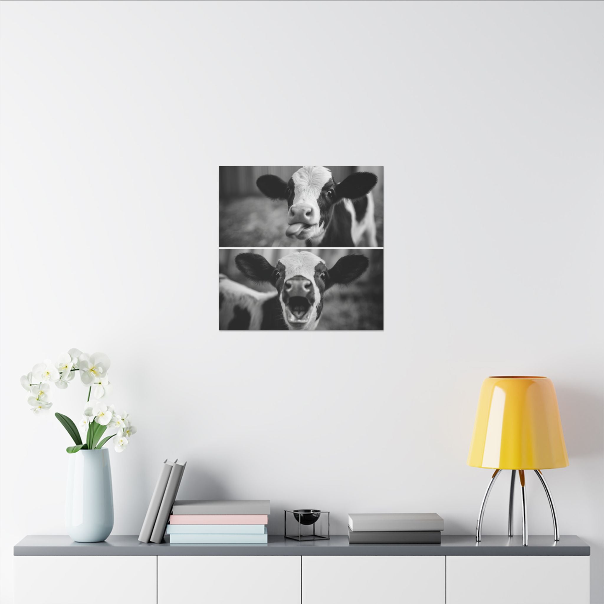 Whimsical Cow Photography | Black and White Animal Art