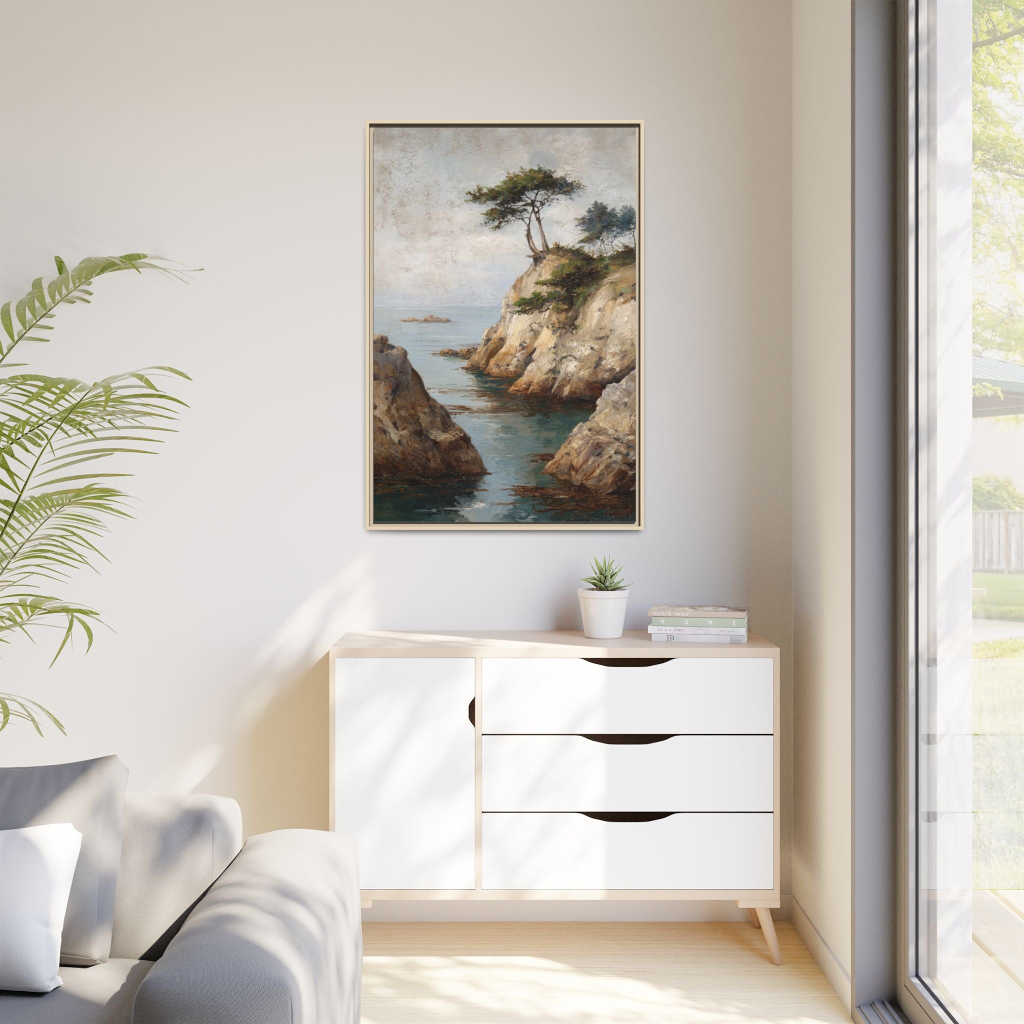 Serene Seaside Landscape Art - Tranquil Coastal Decor