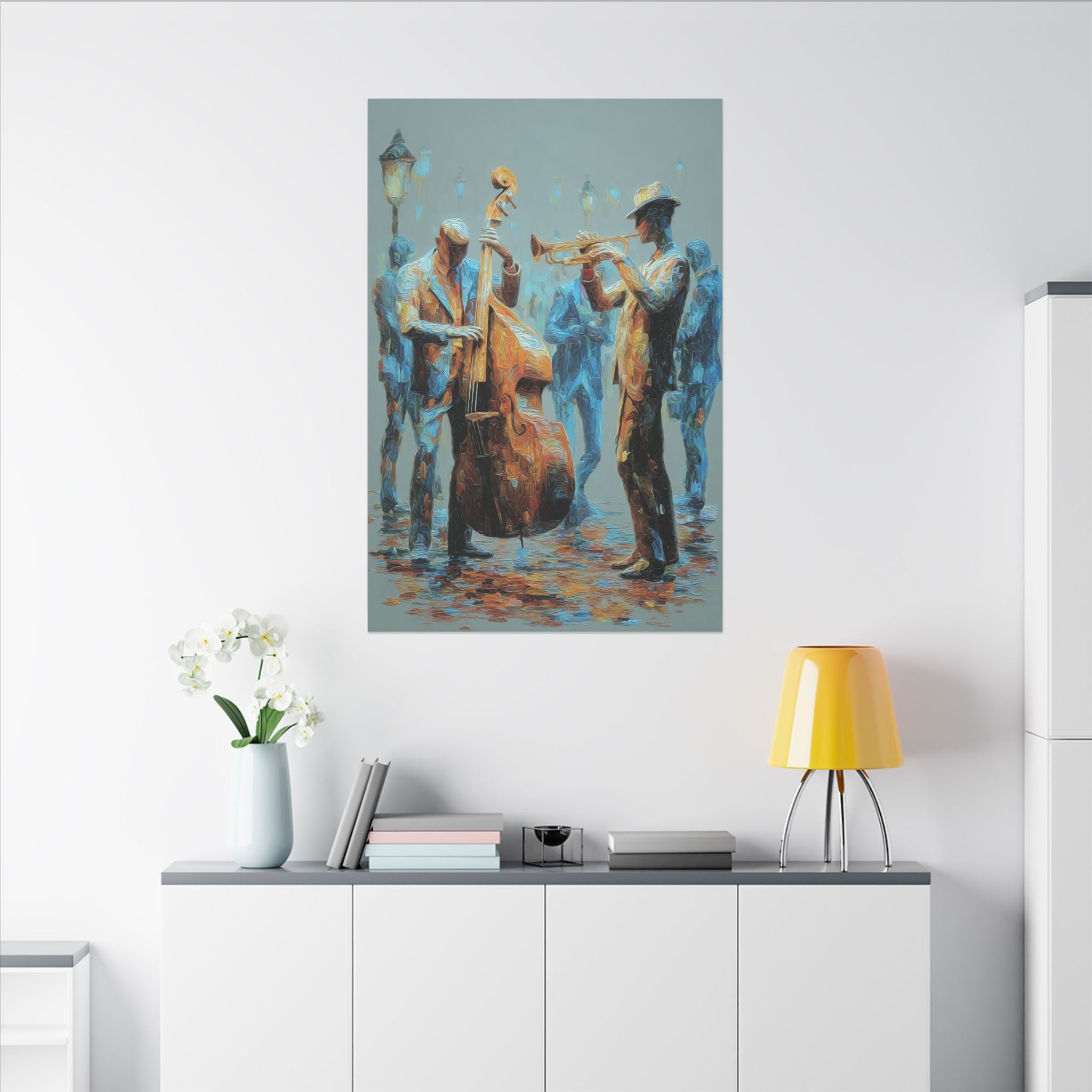 Colorful Jazz Musicians Art for Music Enthusiasts