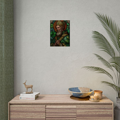Saint Artwork | Irish Heritage Art | Traditional Green Tones