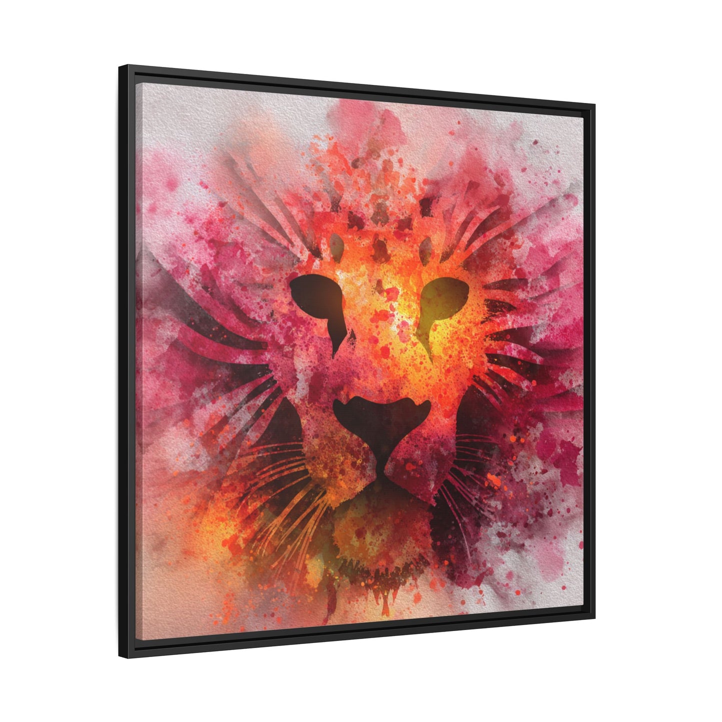 Vibrant Lion Artwork – Bold Watercolor Print