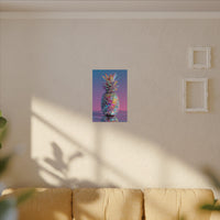 Colorful Pineapple Canvas Art | Abstract Tropical Design