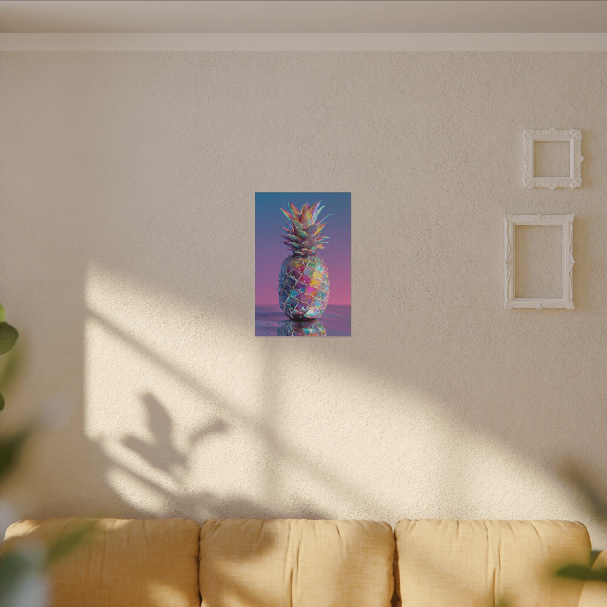 Colorful Pineapple Canvas Art | Abstract Tropical Design