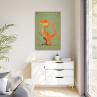 Whimsical Dinosaur Illustration Art for Kids' Rooms
