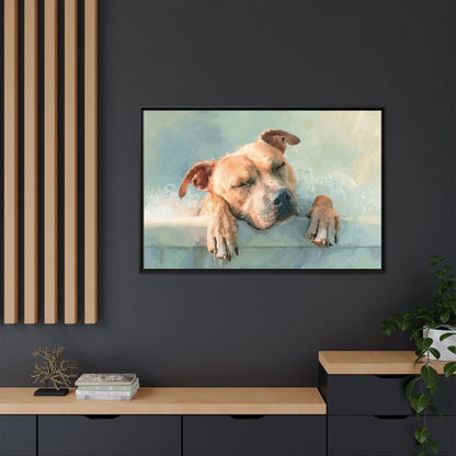 Cozy Dog Portrait | Serene Animal Artwork for Warm Spaces