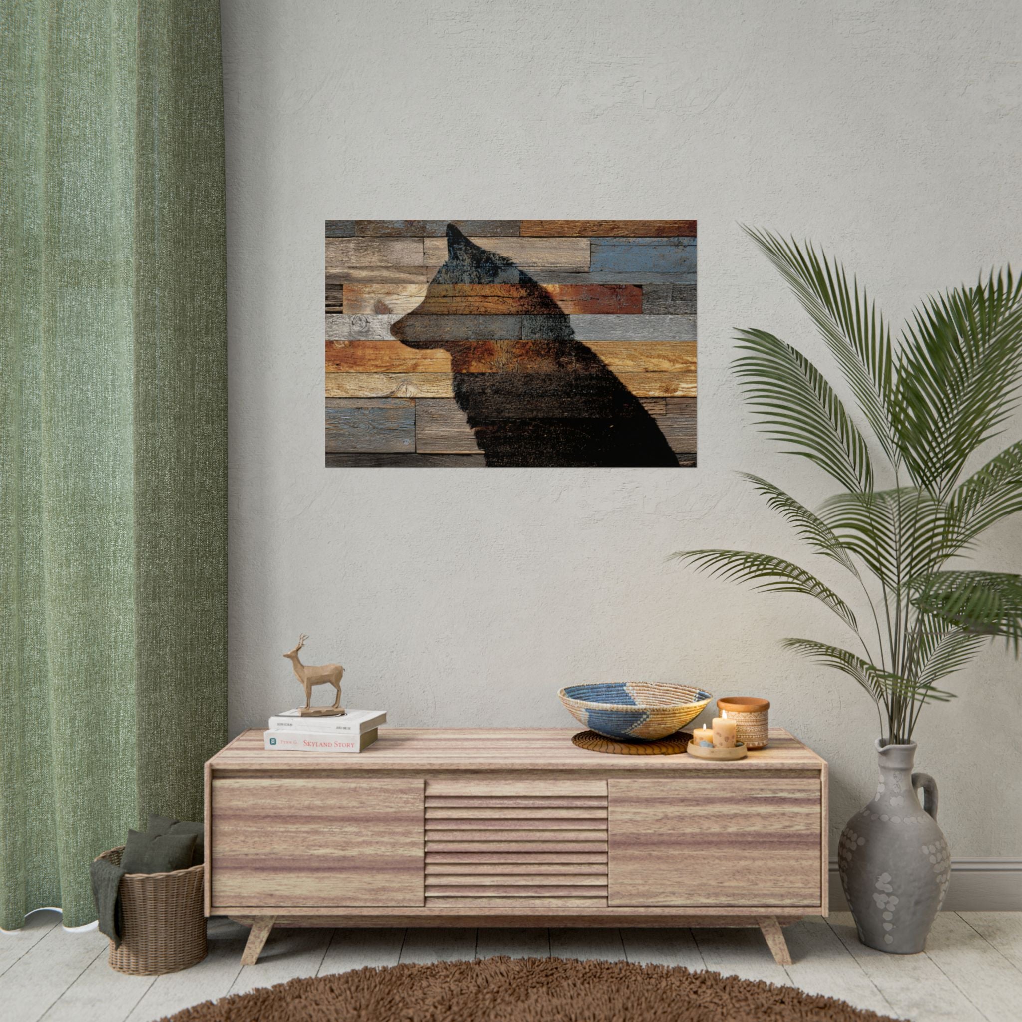 Rustic Wolf Silhouette Wall Art | Nature Inspired Decor