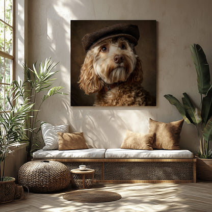 Cockapoo Dog Canvas Print – styled room view 8