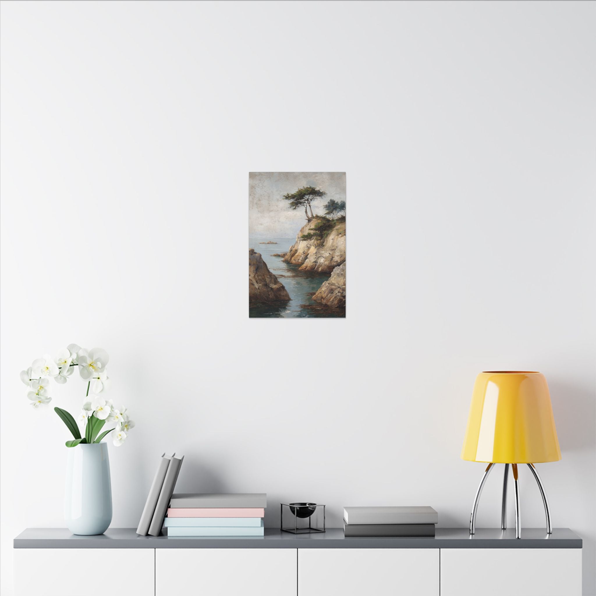Serene Seaside Landscape Art - Tranquil Coastal Decor