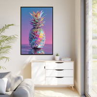Colorful Pineapple Canvas Art | Abstract Tropical Design
