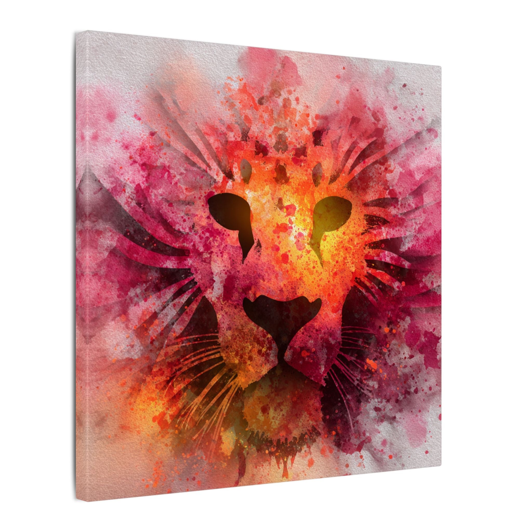 Vibrant Lion Watercolor Artwork | Animal Portrait