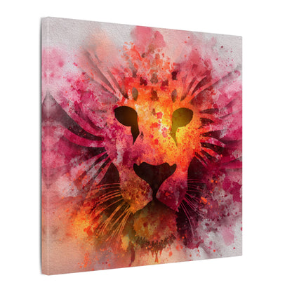 Vibrant Lion Watercolor Artwork | Animal Portrait