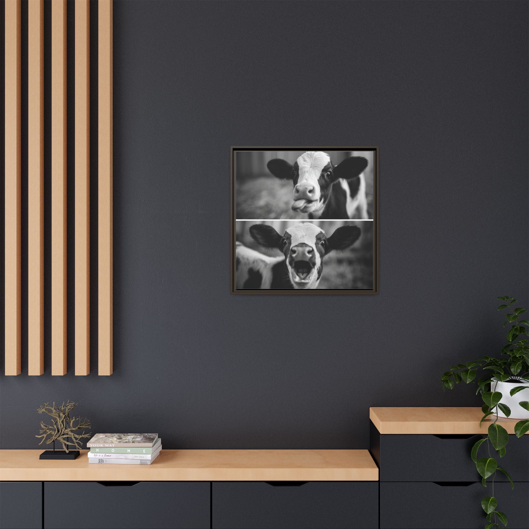 Whimsical Cow Photography | Black and White Animal Art