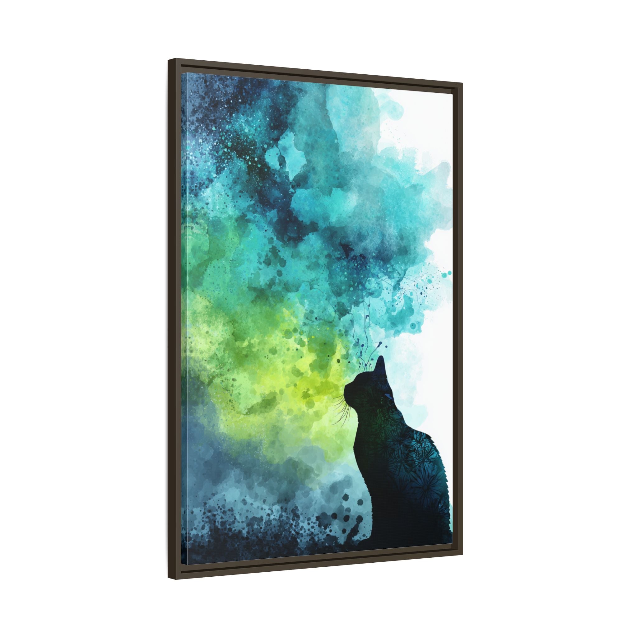 Dreamy Cat Watercolor Art Print - Serene Home Decor