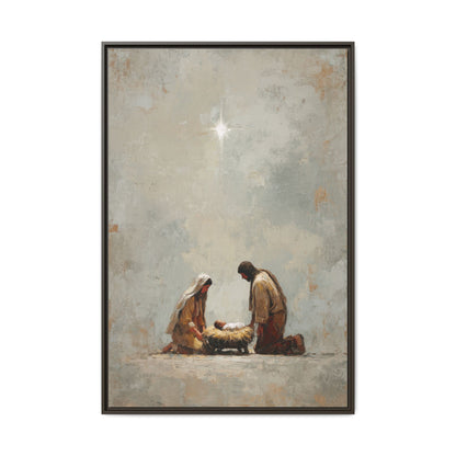 Nativity Scene Art Print - Warm Family Vibes