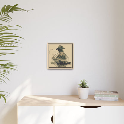 Lone Cowboy Silhouette Art - Vintage Western Charm