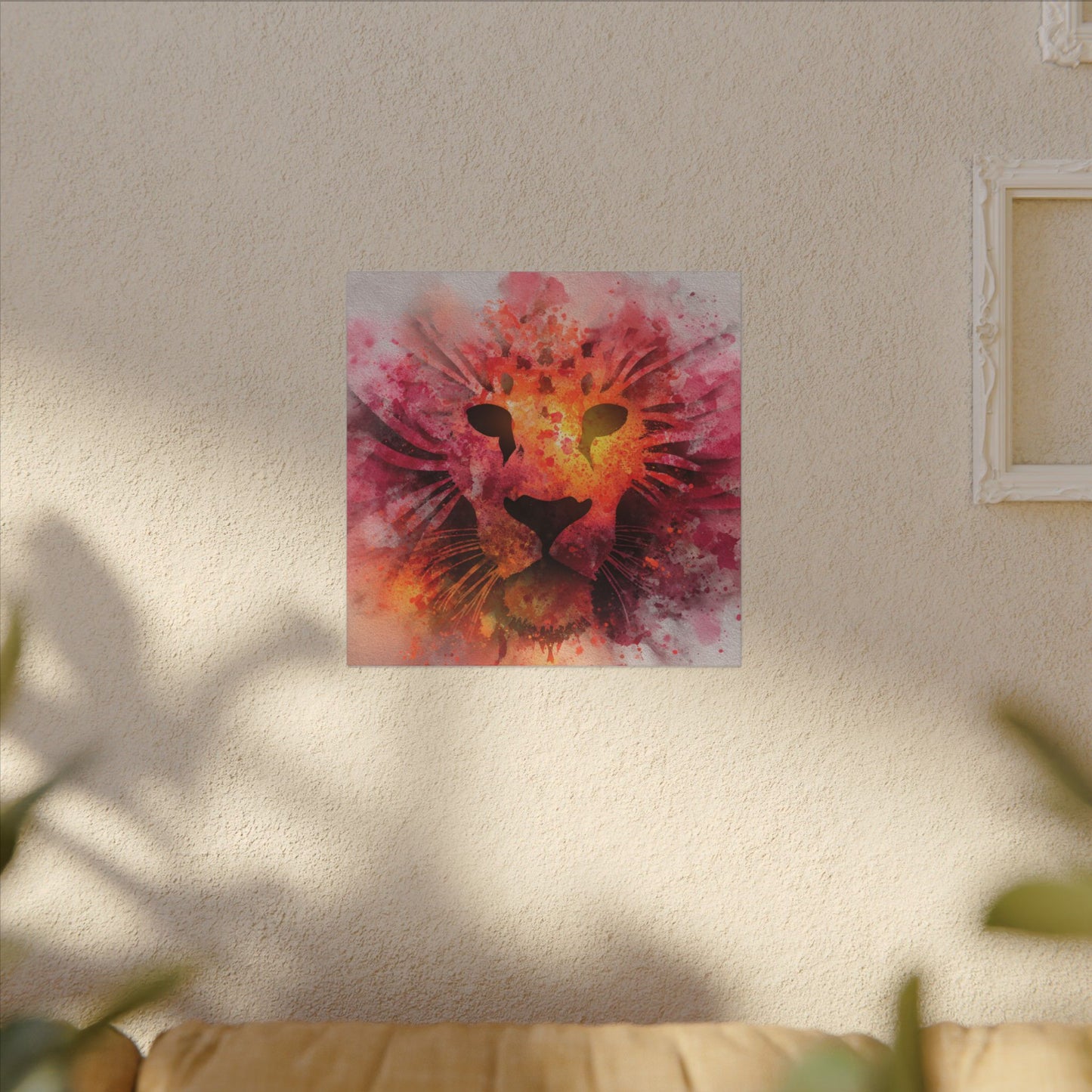 Vibrant Lion Watercolor Artwork | Animal Portrait