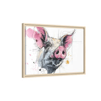 Whimsical Pig Art Print - Playful Farmhouse Decor