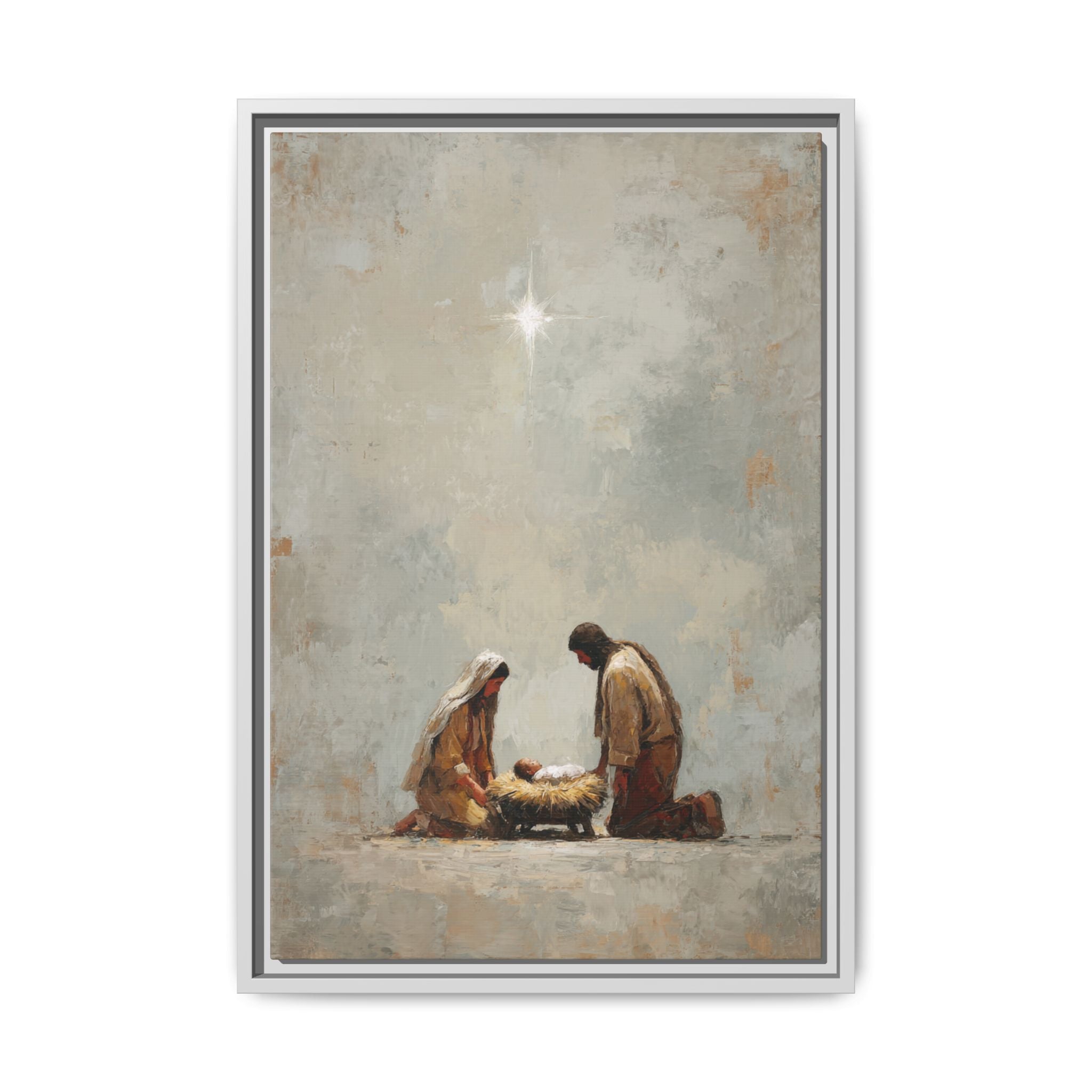 Nativity Scene Art Print - Warm Family Vibes
