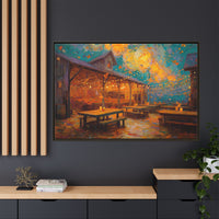 Autumn Festival Night Scene - Colorful Impressionist Art