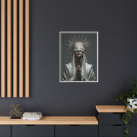 Ethereal Blindfolded Saint Art | Spiritual Home Decor