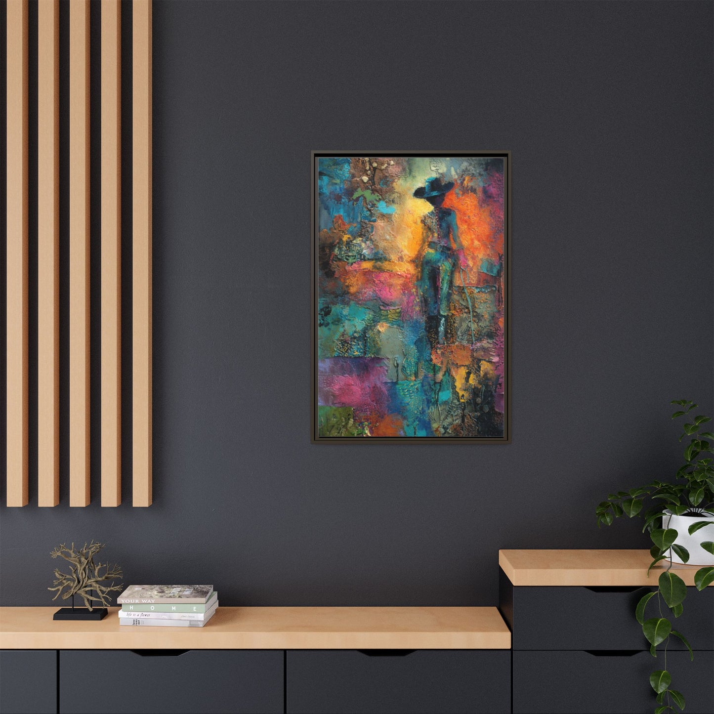 Abstract Cowgirl Art | Colorful Canvas Artwork