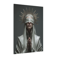 Ethereal Blindfolded Saint Art | Spiritual Home Decor