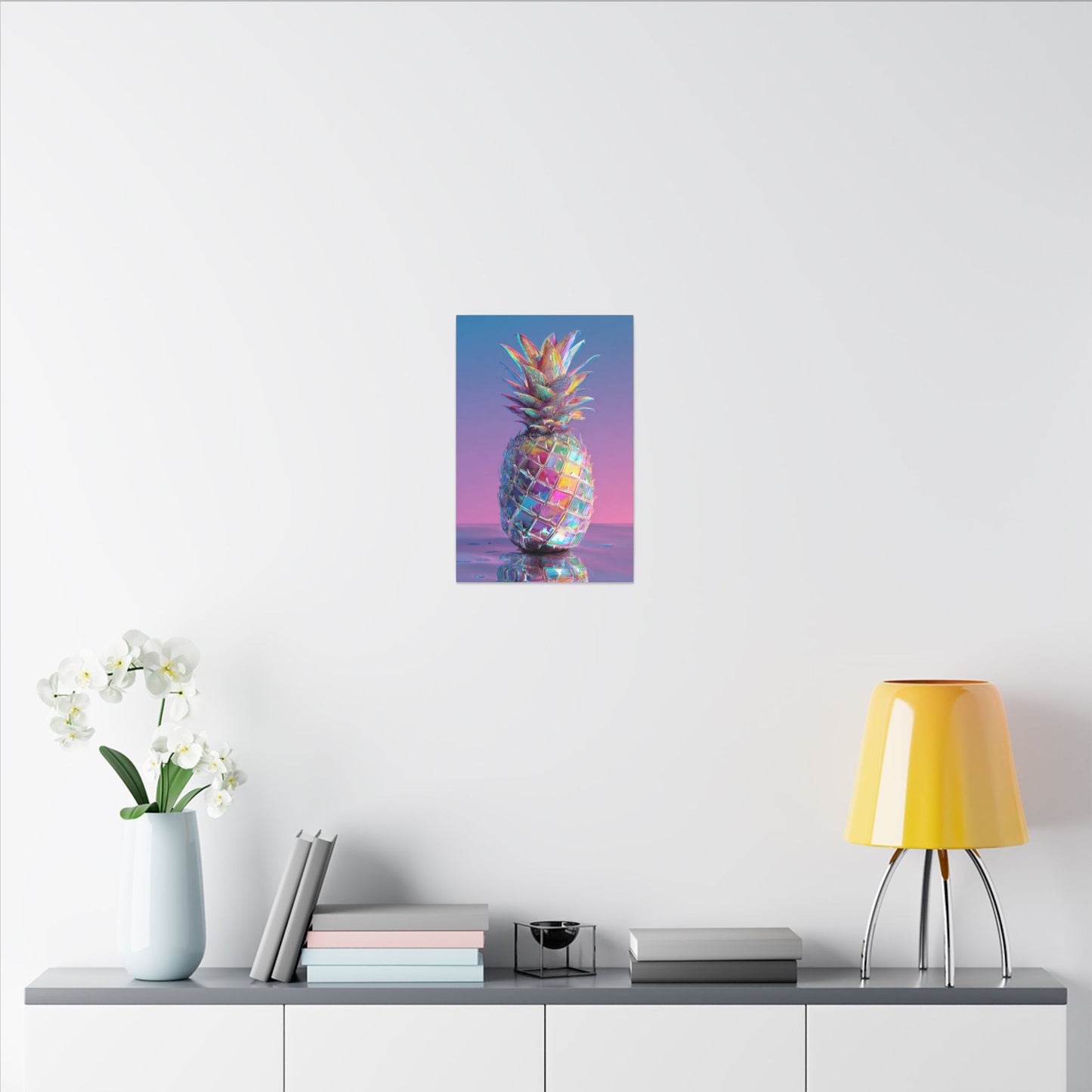 Colorful Pineapple Canvas Art | Abstract Tropical Design