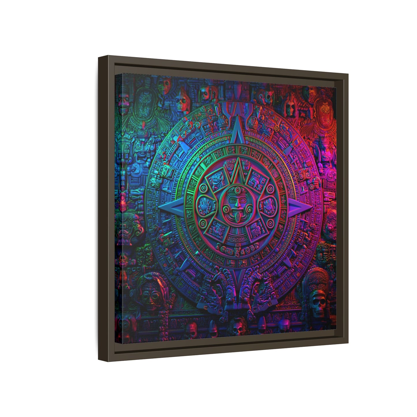 Aztec Mandala Wall Art - Colorful Cultural Decor