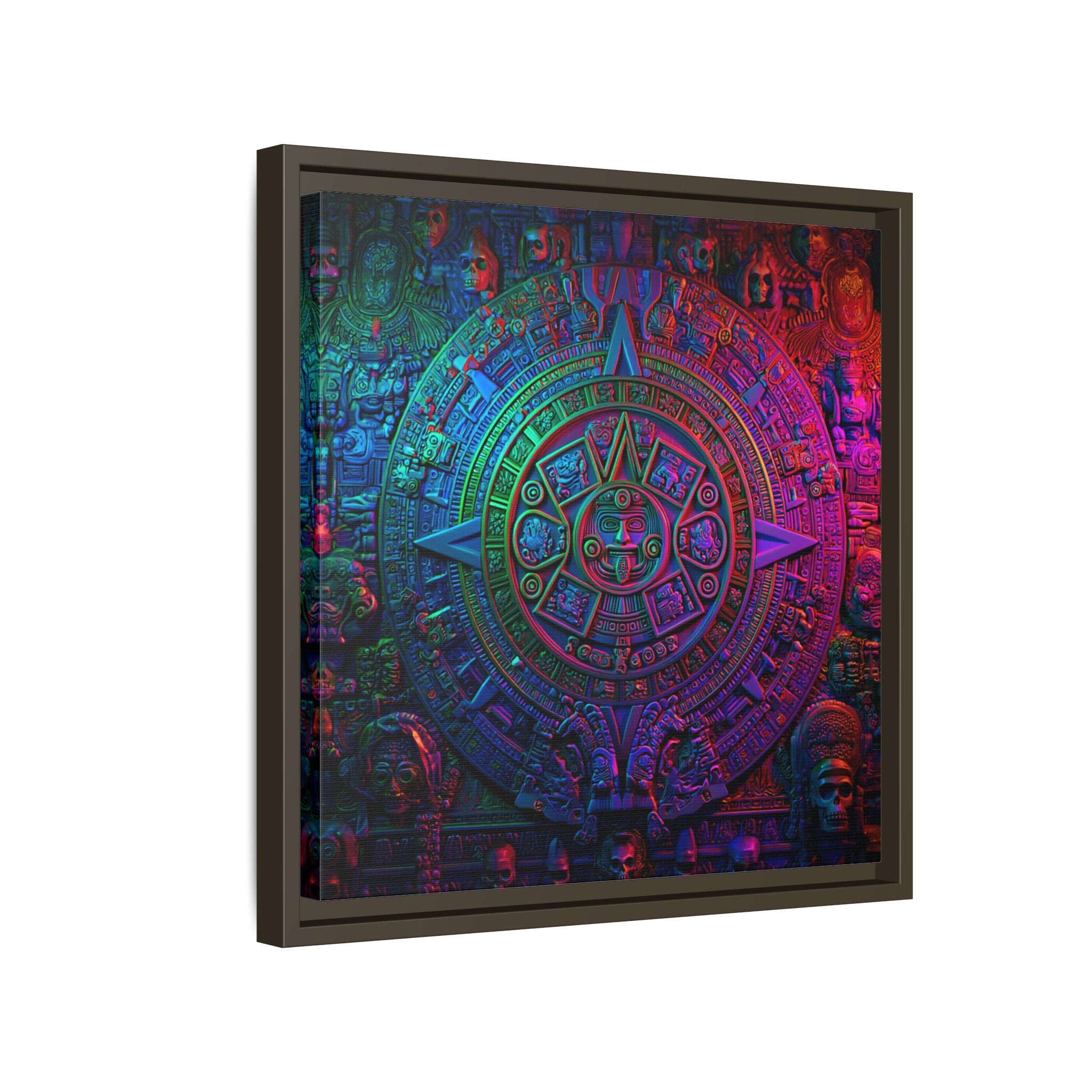 Aztec Mandala Wall Art - Colorful Cultural Decor