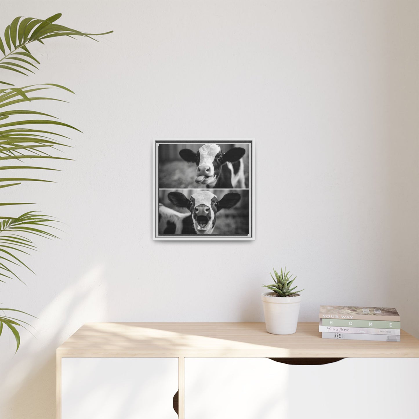 Whimsical Cow Photography | Black and White Animal Art