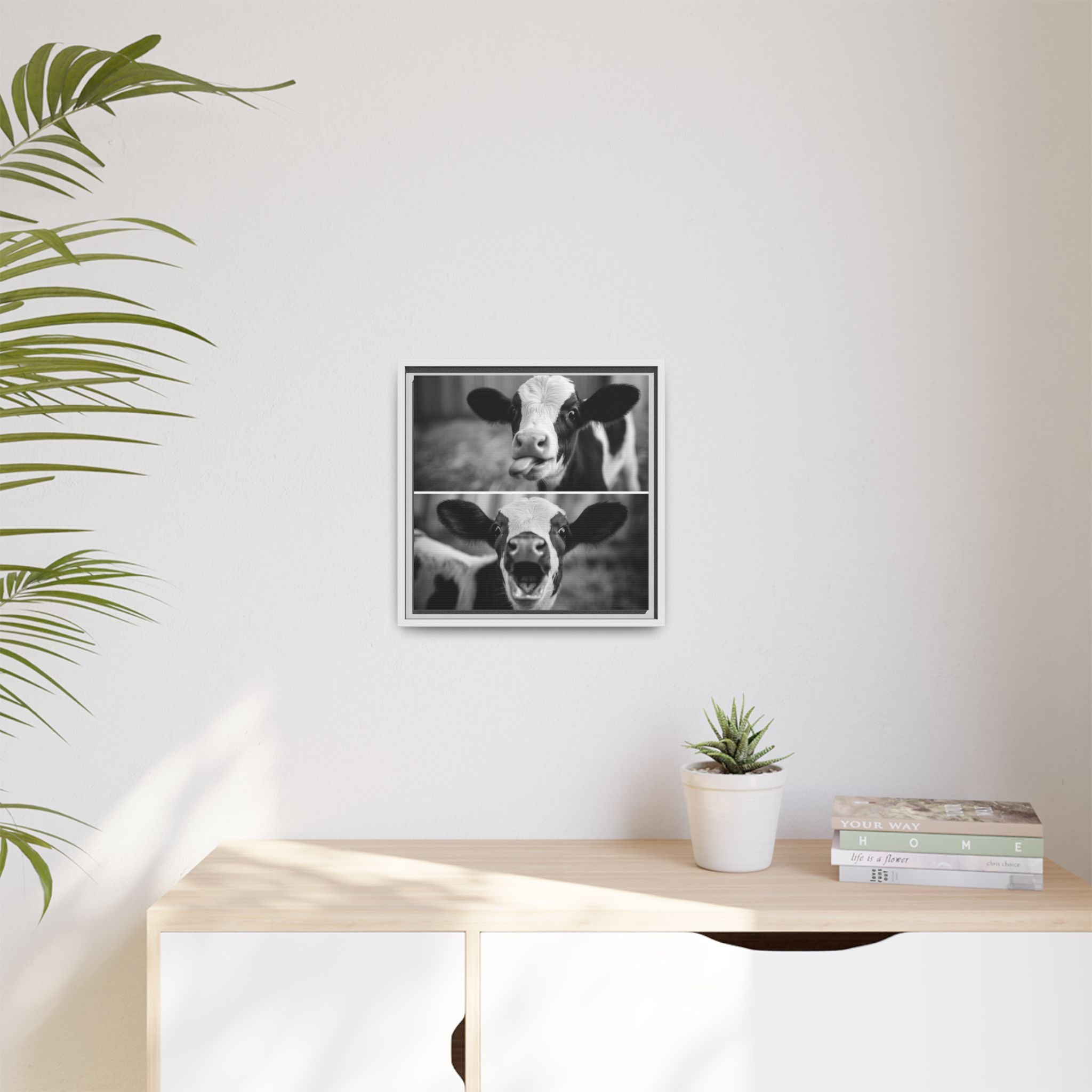 Whimsical Cow Photography | Black and White Animal Art