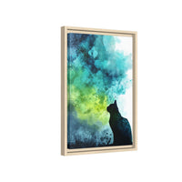 Whimsical Cat Silhouette Watercolor Artwork