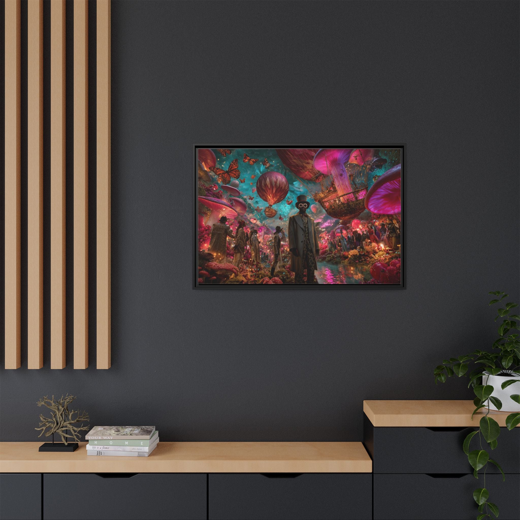 Whimsical Hot Air Balloon Fantasy Artwork | Surreal Landscape