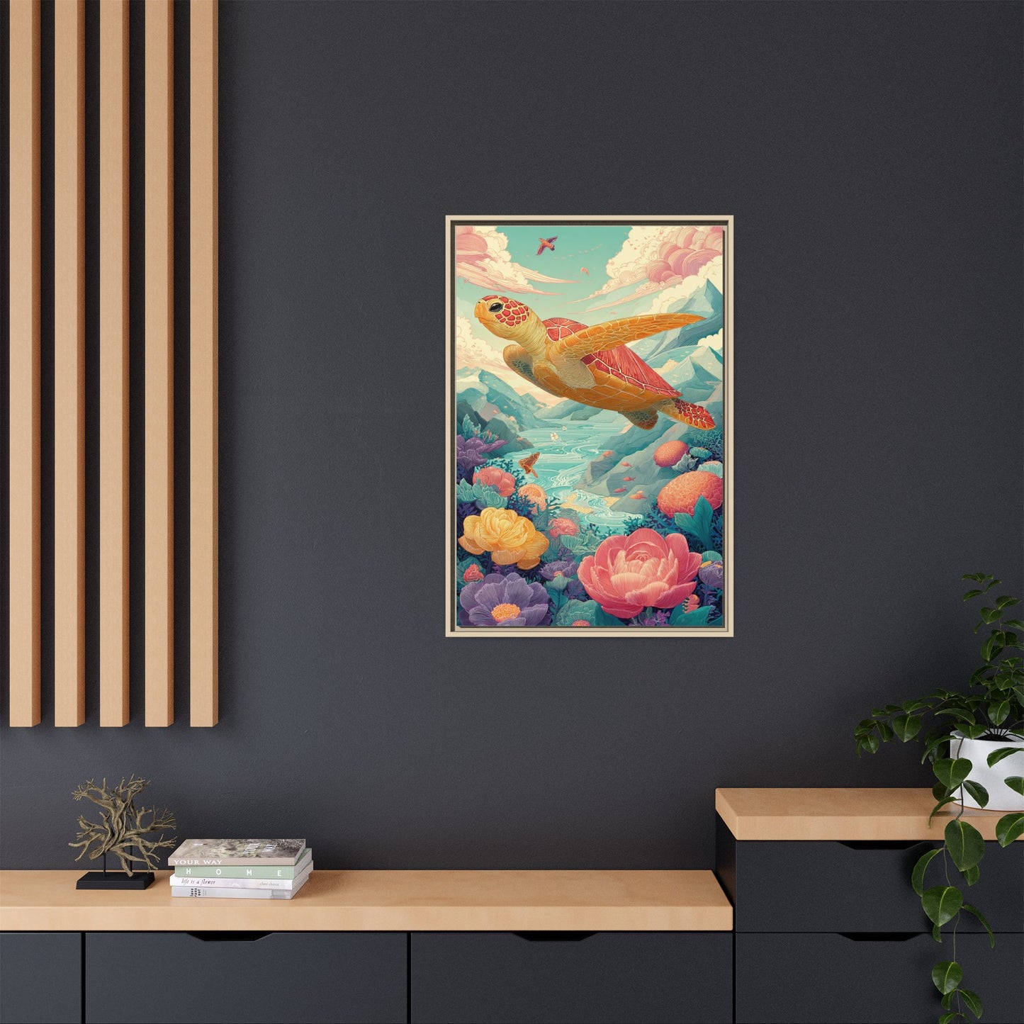Vibrant Turtle Art | Whimsical Nature Illustration