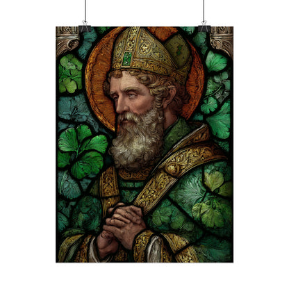 Saint Artwork | Irish Heritage Art | Traditional Green Tones