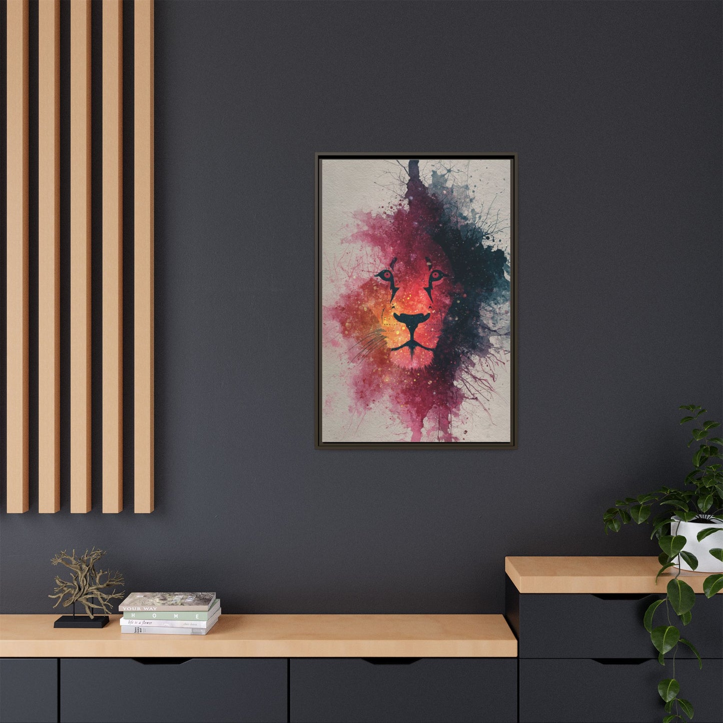 Majestic Lion Watercolor Art | Vibrant Animal Portrait
