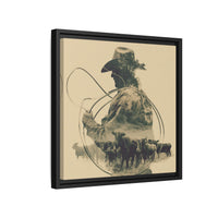 Lone Cowboy Silhouette Art - Vintage Western Charm