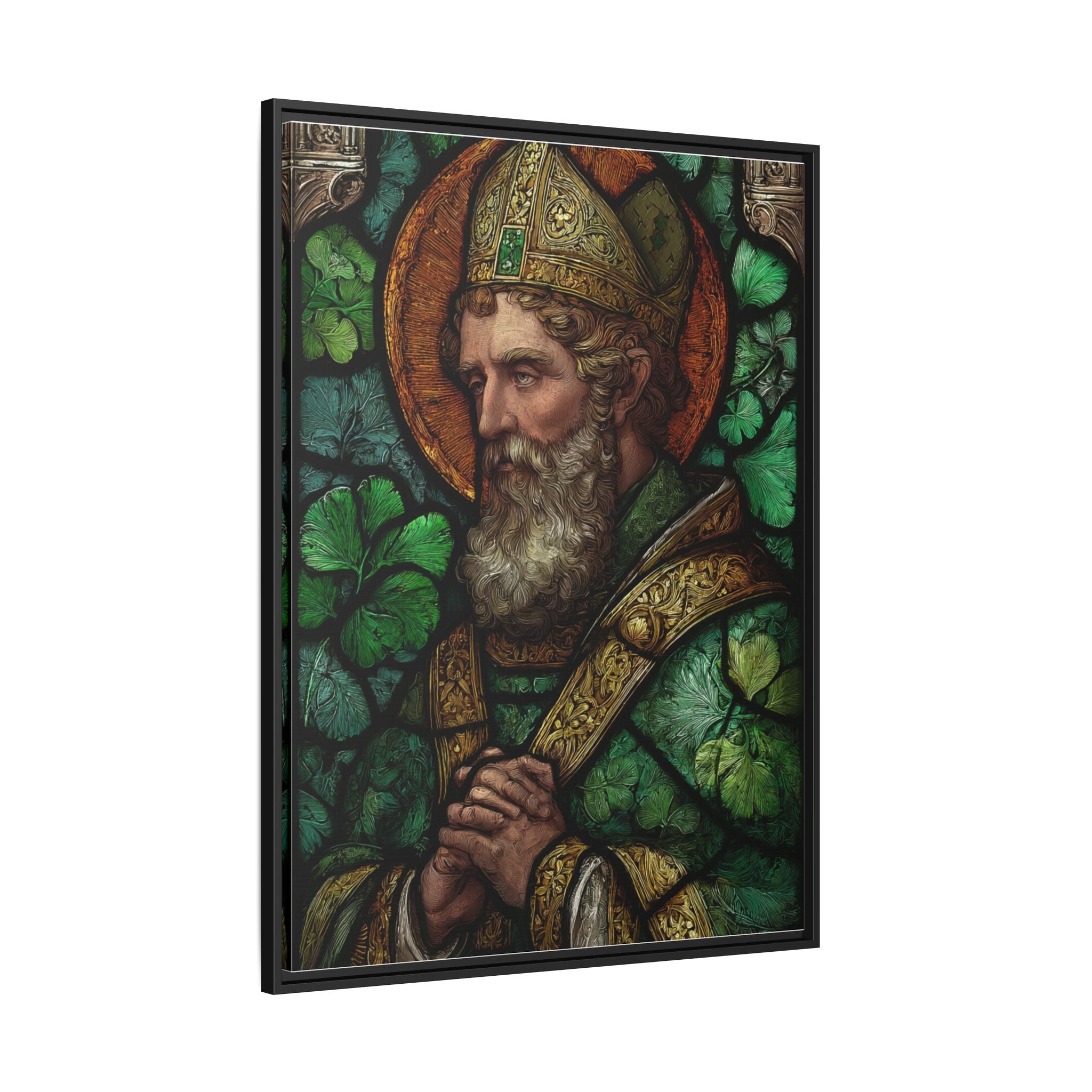 Saint Artwork | Irish Heritage Art | Traditional Green Tones