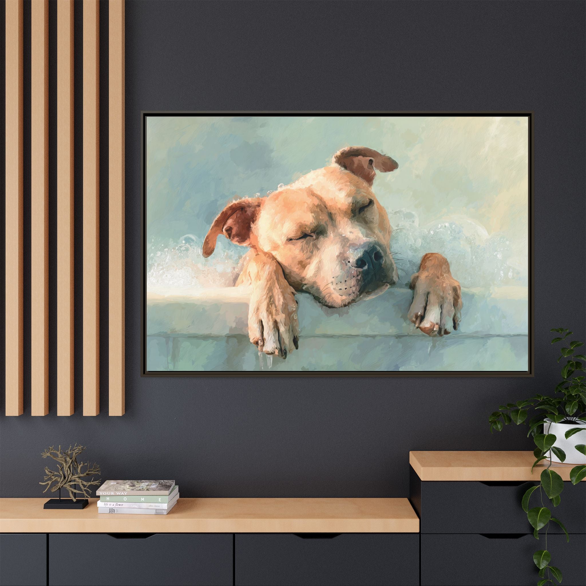 Calming Canine Portrait - Serene Dog Art Print