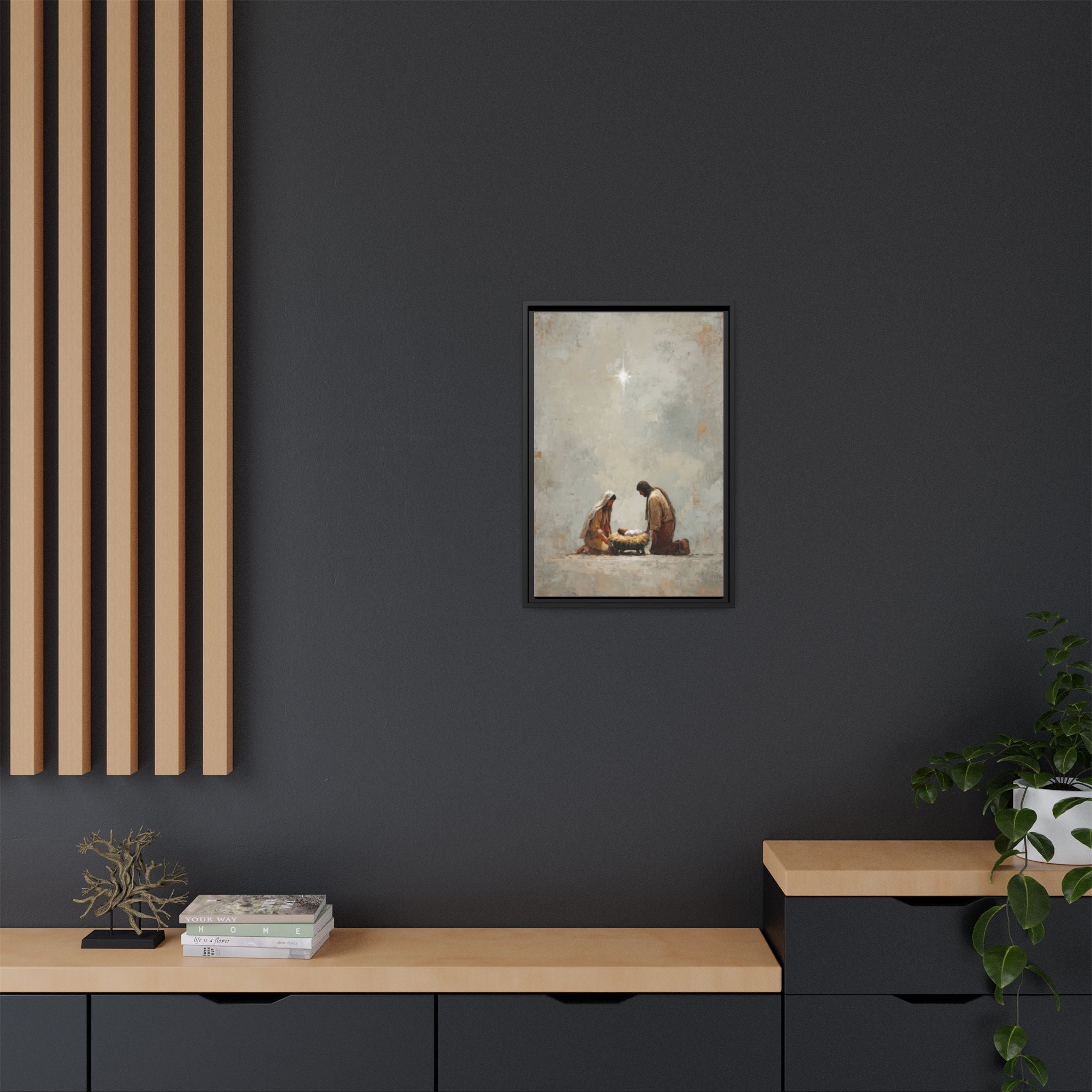 Nativity Scene Art Print - Warm Family Vibes