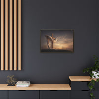 Rustic Cross Wall Art with Draped Fabric | Inspirational Decor