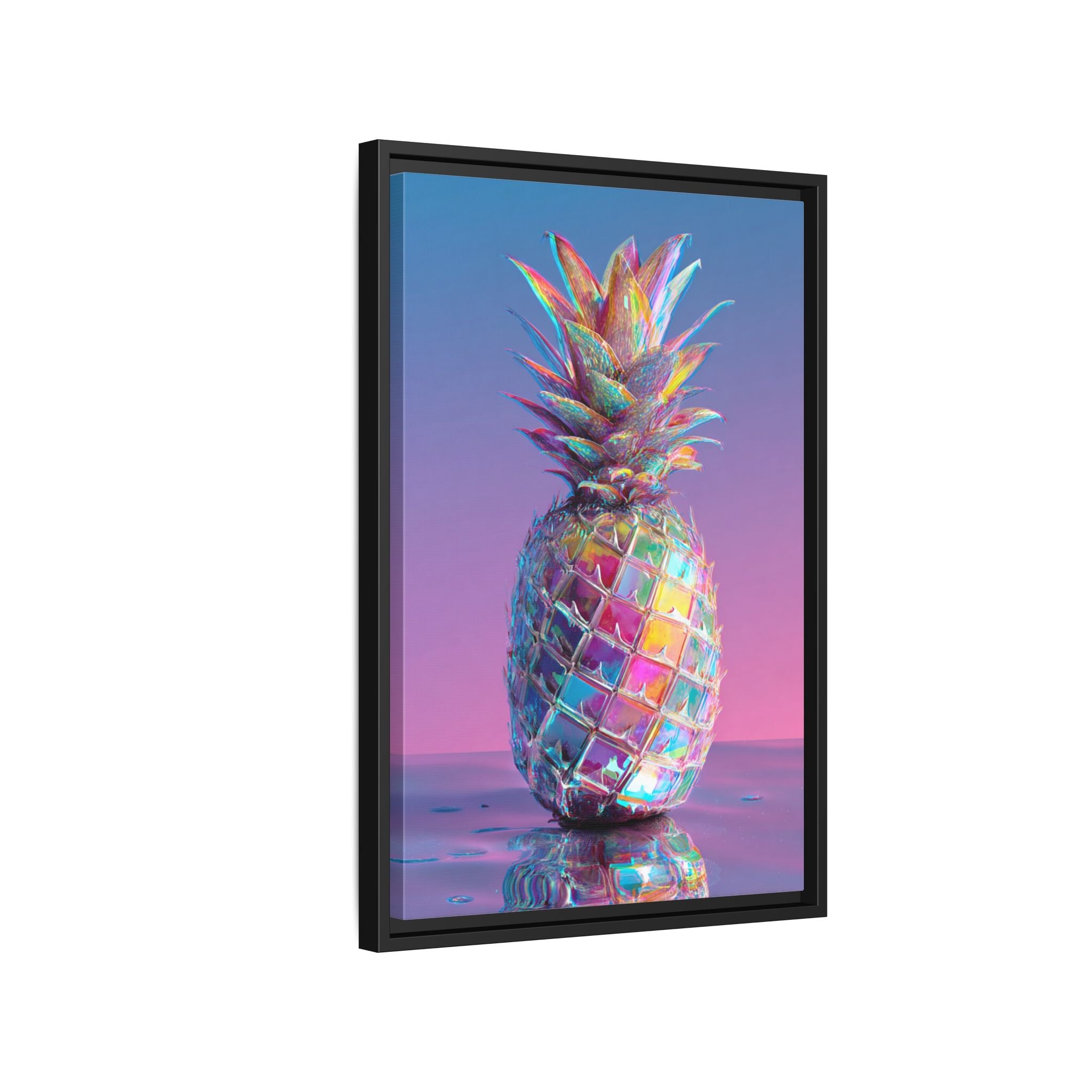 Colorful Pineapple Canvas Art | Abstract Tropical Design