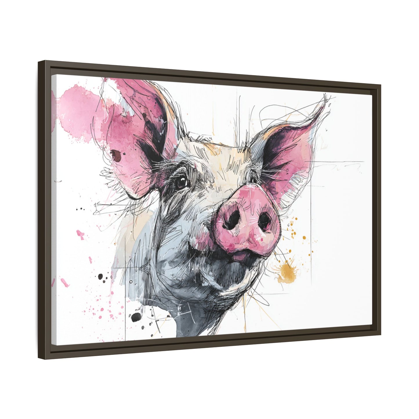 Whimsical Pig Art Print - Playful Farmhouse Decor