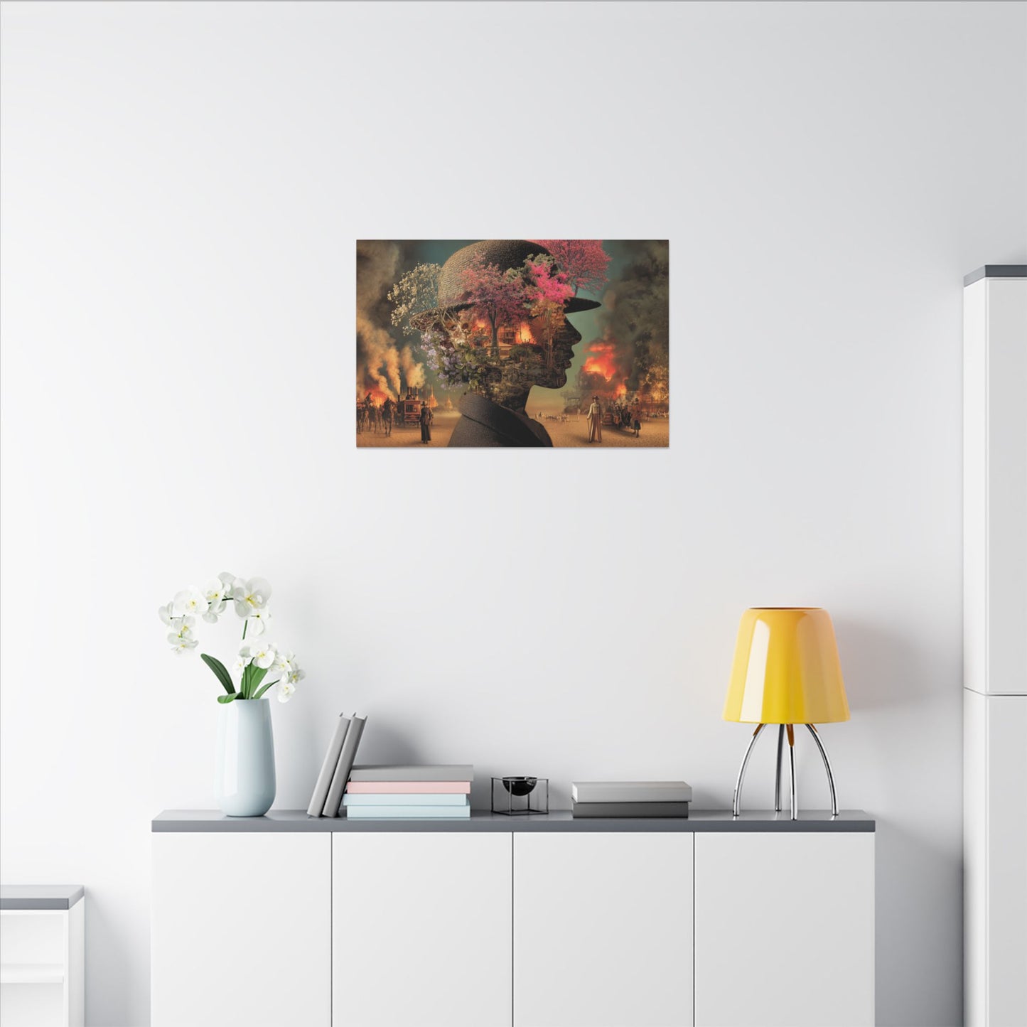 Surreal Botanical Portrait Art | Unique Digital Illustration