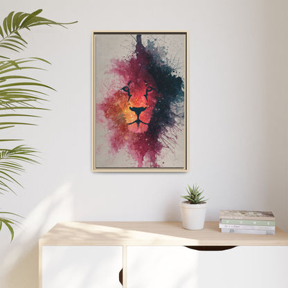 Majestic Lion Watercolor Art | Vibrant Animal Portrait